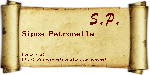 Sipos Petronella névjegykártya